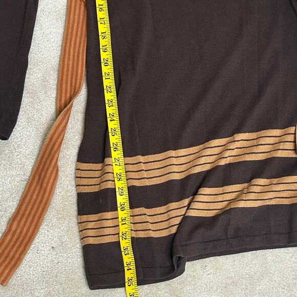 PrAna Sydney Striped Knit Bell Sleeve V-Neck Sweater‎ Belted Dress Sz S - Picture 8 of 9